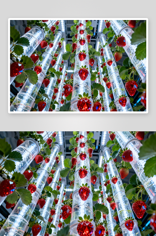 垂直种植草莓科技展示-众图网