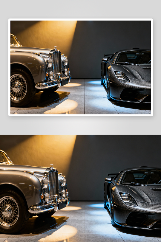 复古超跑双车奢华呈现-众图网