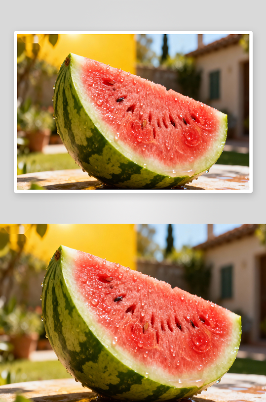 夏日切开的西瓜特写-众图网