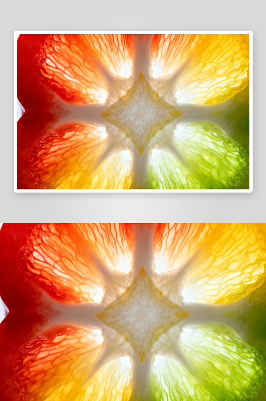 多彩甜椒切面特写-众图网