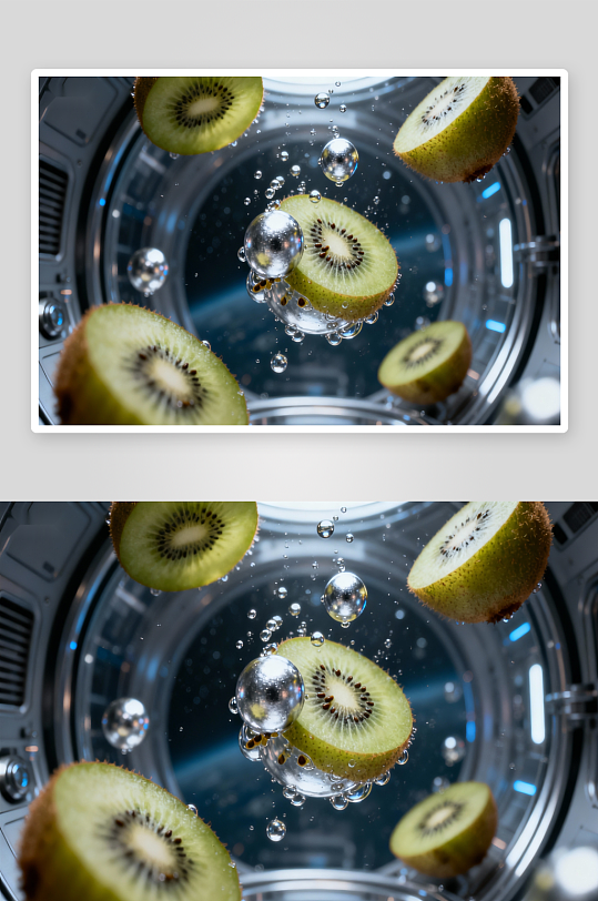 奇异果悬浮太空舱内-众图网