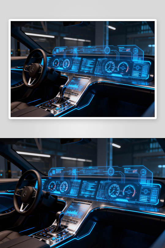 奔驰智能全息科技座舱-众图网