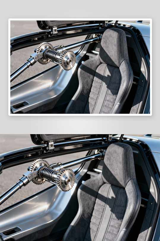 奢华跑车座椅精密机械结构-众图网