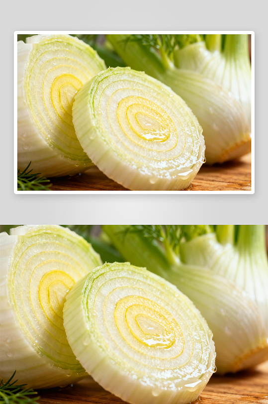 新鲜切片洋葱特写-众图网