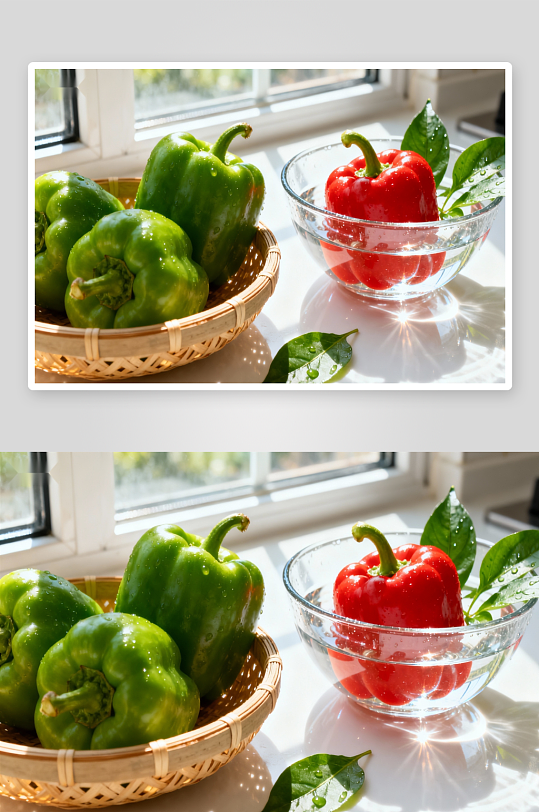 新鲜彩椒静物摄影-众图网