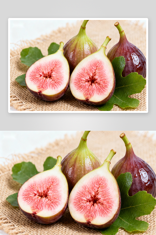 新鲜无花果切开展示-众图网