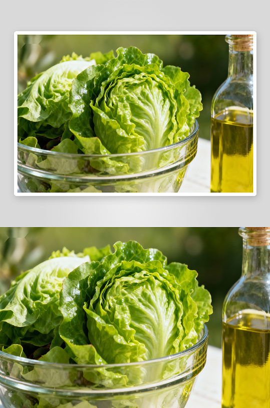 新鲜生菜与橄榄油-众图网