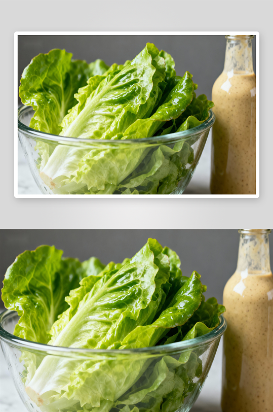 新鲜生菜与沙拉酱-众图网