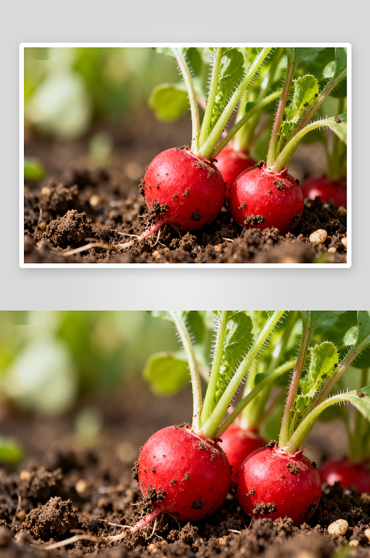 新鲜红萝卜生长于土壤中-众图网