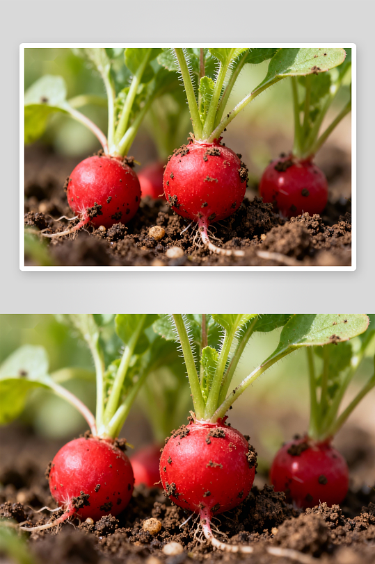 新鲜红萝卜生长在泥土中-众图网