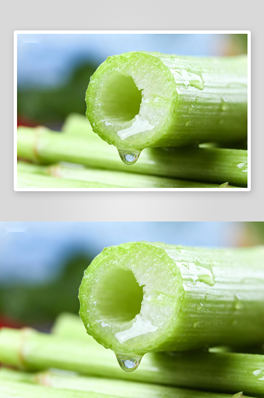 新鲜芹菜特写汁液滴落-众图网