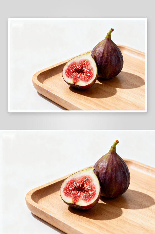 无花果切片木质托盘展示-众图网