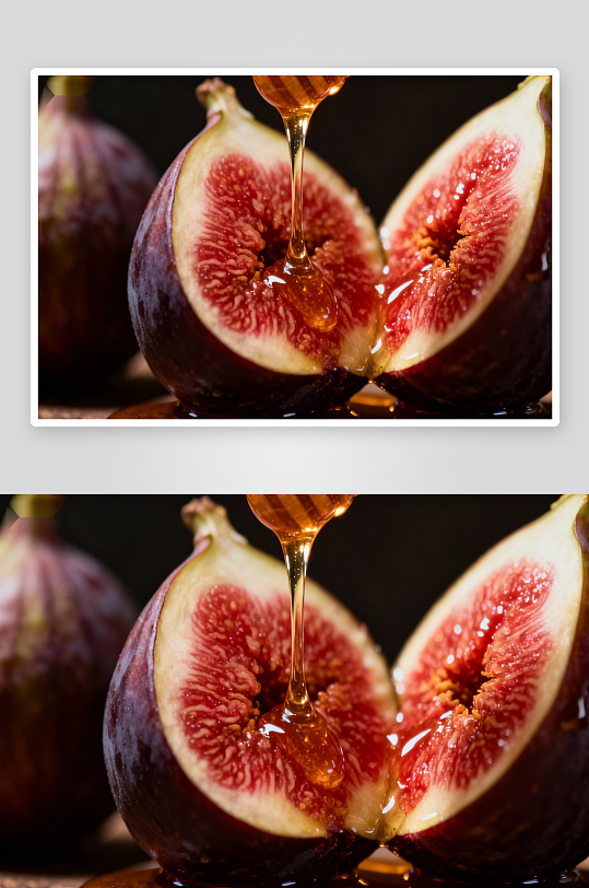 无花果切面淋蜜特写-众图网