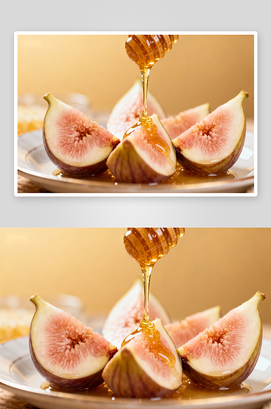 无花果淋蜜特写诱人美味-众图网