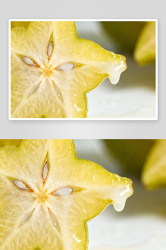 星形水果切面特写汁液饱满-众图网