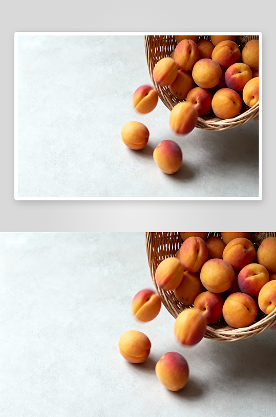杏子从篮中掉落瞬间-众图网