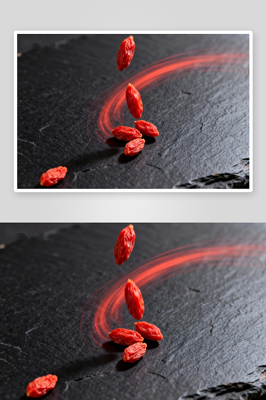 枸杞飞舞光影特写-众图网