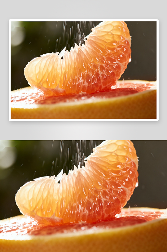 柚子切片喷水特写-众图网