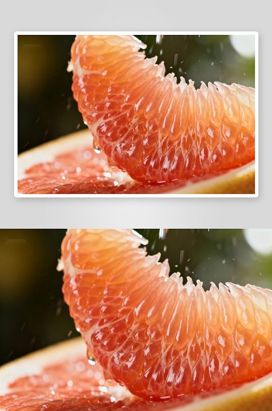 柚子切片特写汁液飞溅-众图网