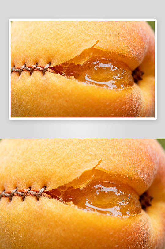 桃子切面特写汁液饱满-众图网