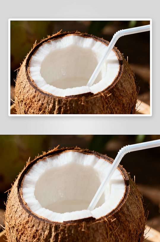 椰子饮品特写清新自然-众图网