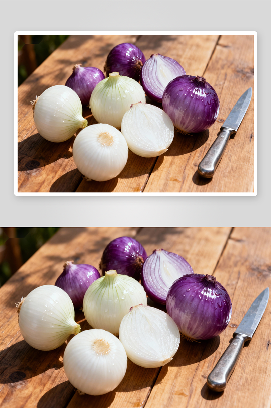 洋葱与刀具静物拍摄-众图网