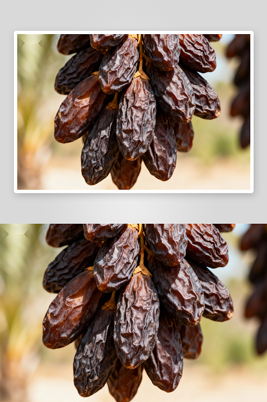 深色干枣挂枝头特写-众图网