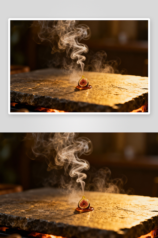 烟雾缭绕的水果特写-众图网