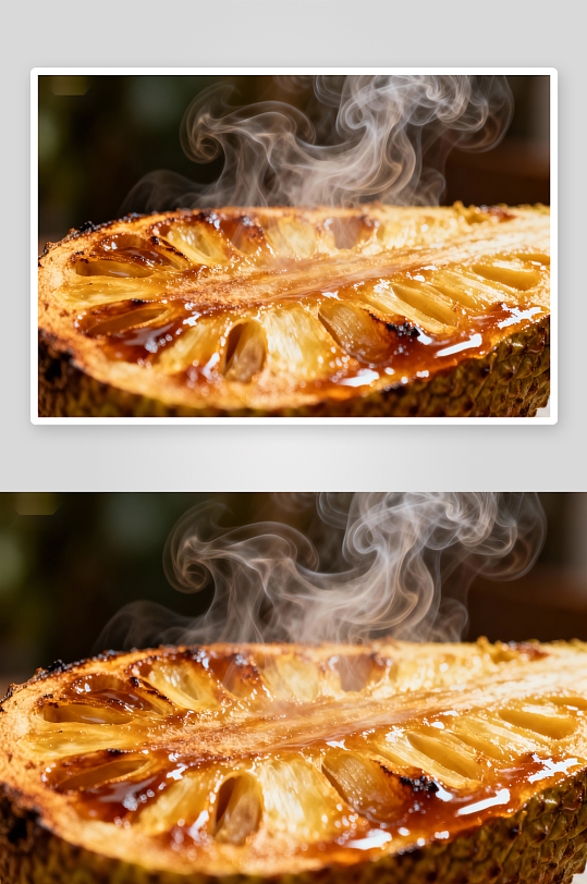 热气腾腾的烤菠萝-众图网