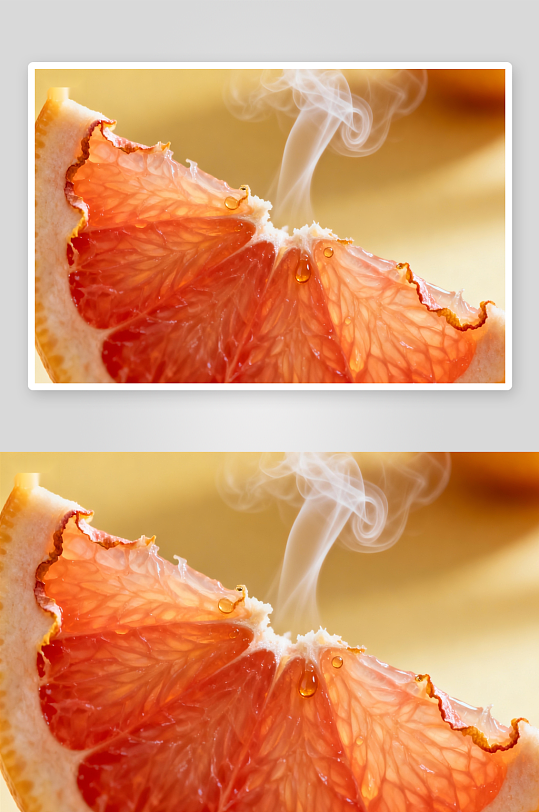 热气蒸腾的橙子切片-众图网