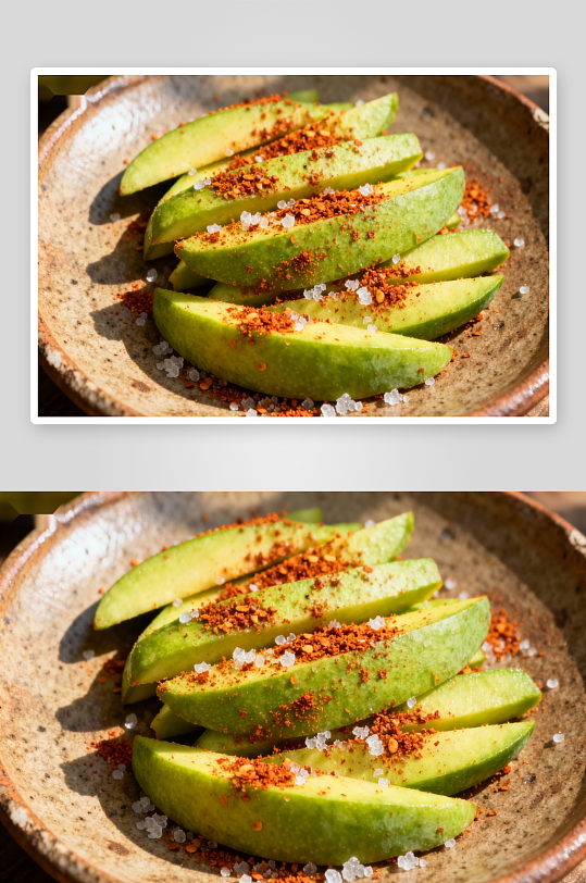 牛油果切片撒调料-众图网