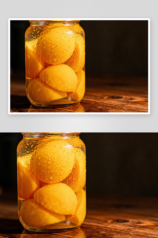 玻璃罐装柠檬特写-众图网