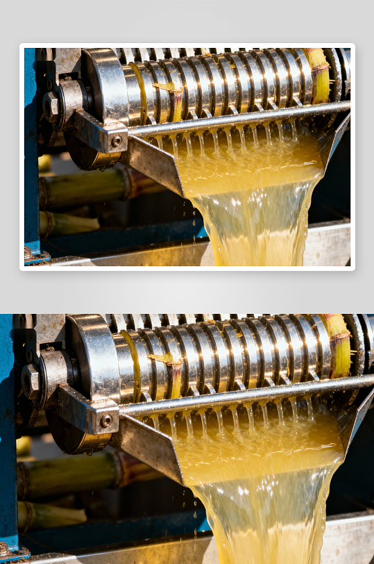 甘蔗榨汁机作业特写-众图网