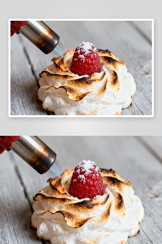 甜点制作烤制覆盆子马卡龙-众图网