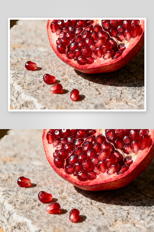 石榴切开展示籽粒饱满-众图网