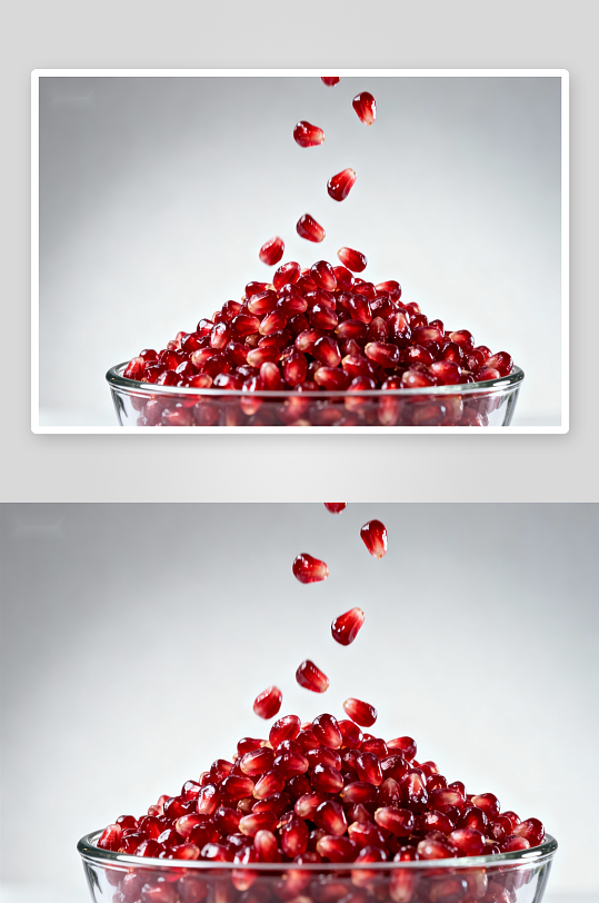 石榴籽落入碗中瞬间-众图网