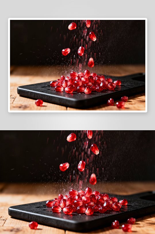 石榴籽飞溅特写照片摄影-众图网
