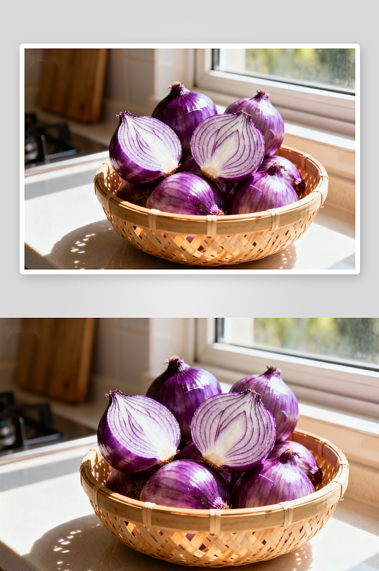 窗台洋葱篮子特写-众图网