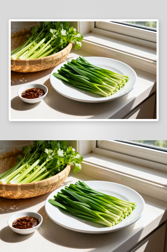 窗台蔬菜摆盘清新自然-众图网