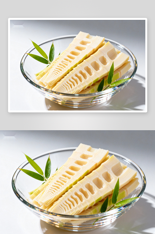 竹笋切片摆盘清新诱人-众图网