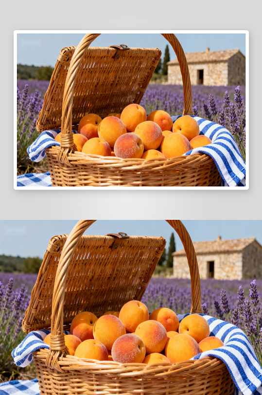篮中杏子花田背景-众图网