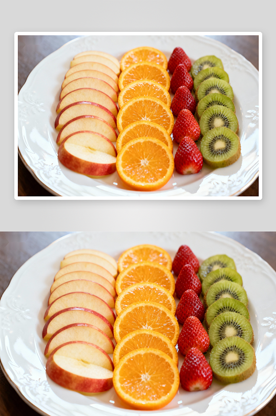 精美水果拼盘色彩鲜艳诱人-众图网