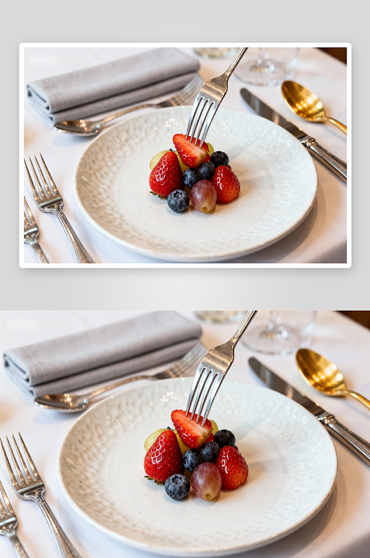 精致餐盘水果摆盘-众图网