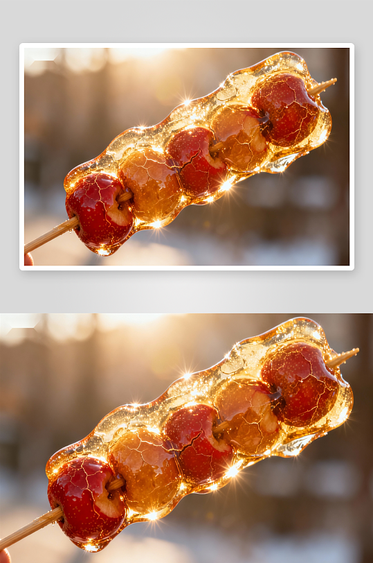 糖葫芦在阳光下闪耀-众图网