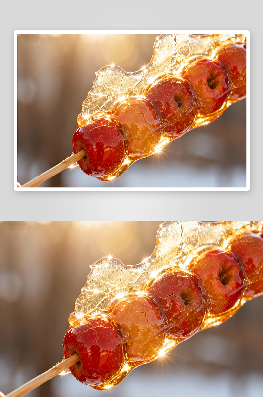 糖葫芦在阳光下闪闪发光-众图网