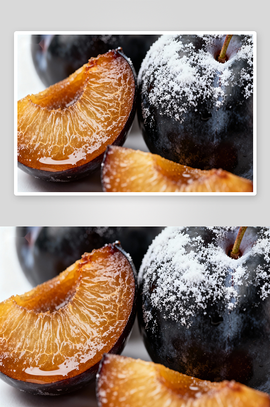 糖霜李子特写诱人美味-众图网