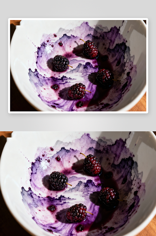 紫浆果碗中汁液四溢-众图网