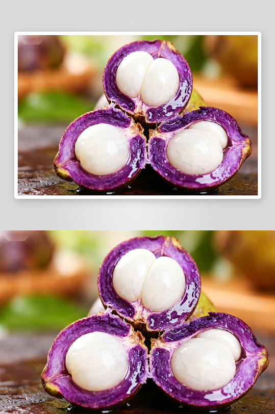 紫皮水果切开展示-众图网