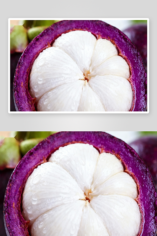 紫皮水果切面特写汁液饱满-众图网