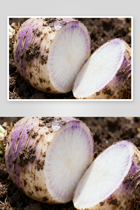 紫皮萝卜切面特写-众图网